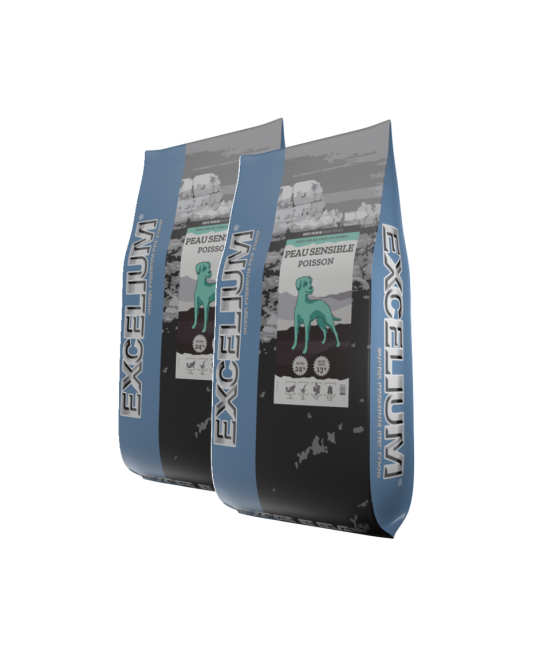 Excelium chien peau sensible poisson - 14kg Excelium chien peau sensible poisson - 14kg
