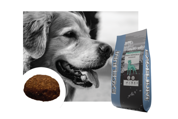Canaldog : Excelium peau sensible poisson - 3kg (Pack de 6 sacs) DLUO dépassée